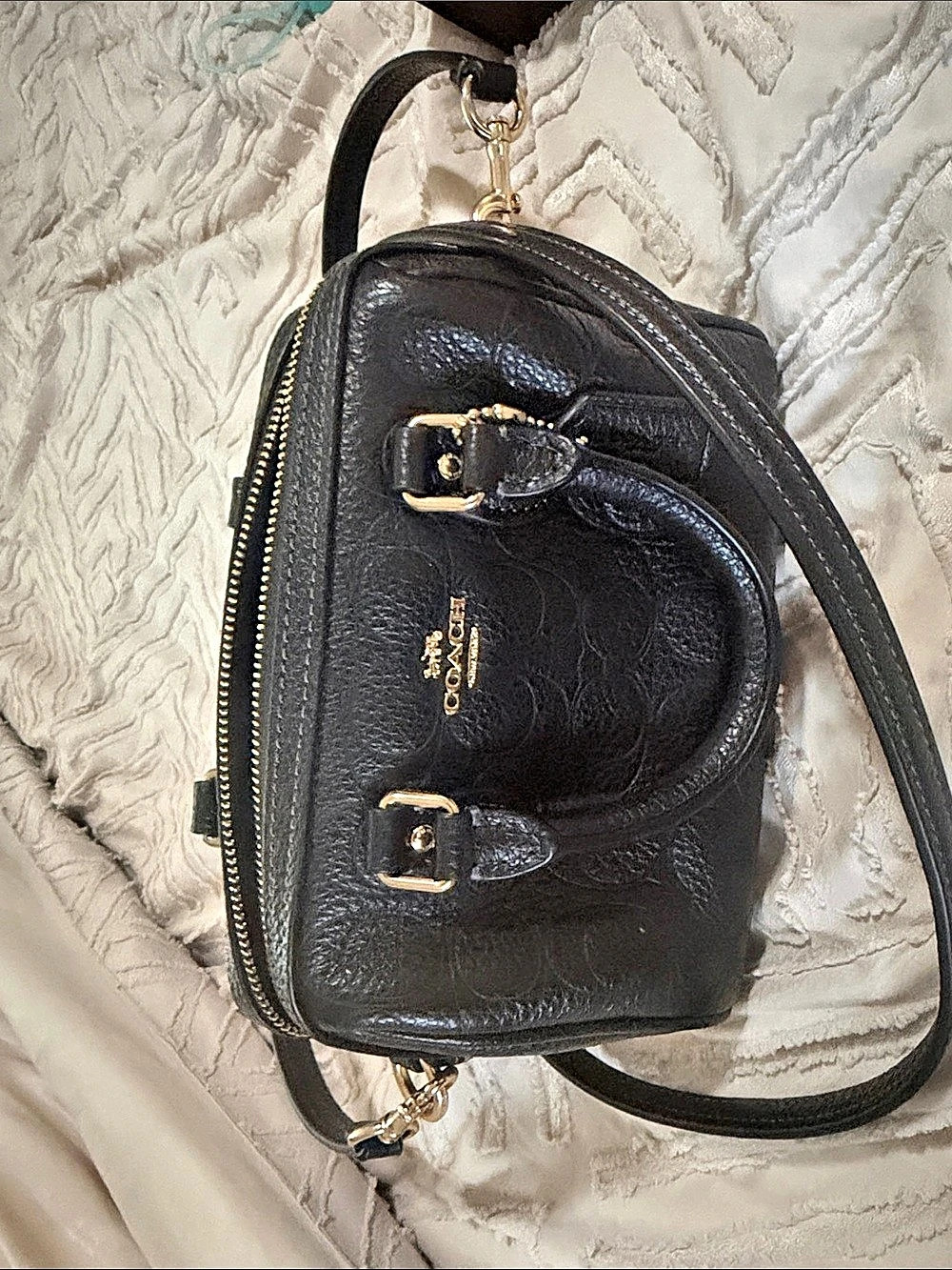Coach Mini Rowan Satchel Black Crossbody Bag